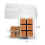 120 Pack Plastic Wax Melt Clamshell Mold, 6 Cavity Square Empty Wax Melt Molds Clear Containers 6