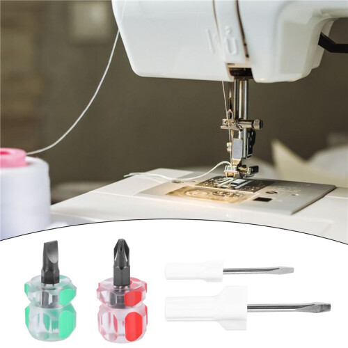 10Pcs Sewing Machine Cleaning Kit, Short Screwdriver, Flathead   Screwdrivers Sewing Machine Repair Tool