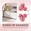10 Pcs Ceramic Vintage Floral Rose Flower Door Knobs Handle Drawer Kitchen + Screws () 6