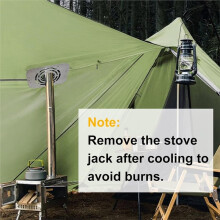 DIY Hot Tent Stove Jack Stainless Steel, Fireproof, Easy Clip- for Camping Insulation and Protection 7.5" X 9.8"