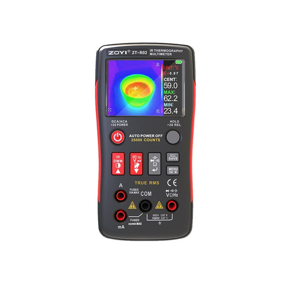 Zoyi Ztr02 Thermal Imaging Multimeter & Infrared Thermometer 2-In-1, For Industrial Electrical Equipment Diagnosis And Repair 6033449261651