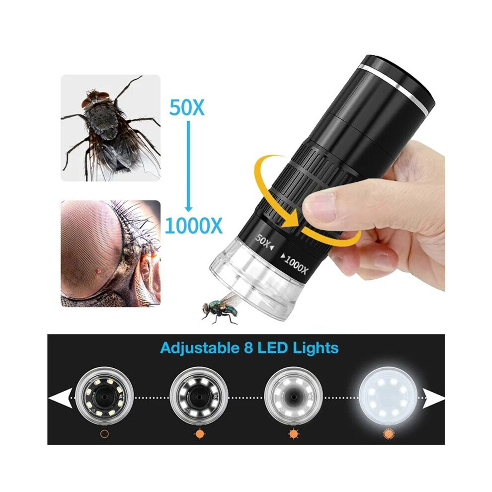 Digital Microscope 50X-1000X Magnification Portable Handheld Usb Microscope With Flexible Stand For Tablet Pc 6031353697085