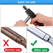 4Pcs Copper Tubing Brushes, Pipe Cleaning Tool Copper Pipe Cleaner Tool Fitting Brushes Copper Tubing, for Plumbing
