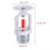 6 Pcs Fire Sprinkler  - Copper Chrome, 1/2" NPT 155(68C) Pendent Type Spray, K80 Fast Response Automatic 7
