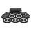 Beginner Drum Kit Electronic Drum Set with Roll-Up Drum Pad Built-In Stereo Speakers, Headphone Jack Adjustable Volume Recording Function Portable 2