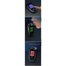 Digital Alcohol Tester Professional Alcohol Detection Breathalyzer LCD Display Drunk Driving Tester Alcotester Black