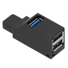 Portable USB Hub 3 Port High-Speed 5Gbps, ABS Shell, Lanyard