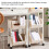 PP Movable Vertical Shelf 3-Tier Cart with Wheels 5