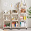 PP Movable Vertical Shelf 3-Tier Cart with Wheels 7