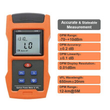 Optischer Leistungsmesser mit Kombinierter Visueller Fehlerortungsfunktion, Glasfaser-Lichttester mit Wiederaufladbarem Akku -70 DB