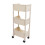 PP Movable Vertical Shelf 3-Tier Cart with Wheels 12