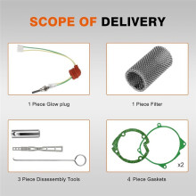 12V/24V 5KW/8KW  Heater Glow Plug Repair Kit, with Filter & Gaskets for Car Parking Ceramic Heater
