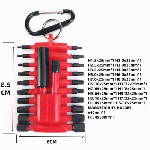 Mixed 1/2 Inch Magnetic Impact  Screwdriver Bits S2 Steel Multi  Driver Bits with Organizer Sleeve 22PCS 2