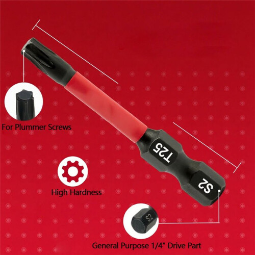 Mixed 1/2 Inch Magnetic Impact  Screwdriver Bits S2 Steel Multi  Driver Bits with Organizer Sleeve 22PCS