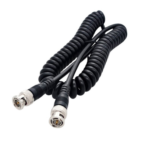 Video Cable Coaxial Cable Camera PU Spring Wire Right Angle BNC to Right Angle BNC 2