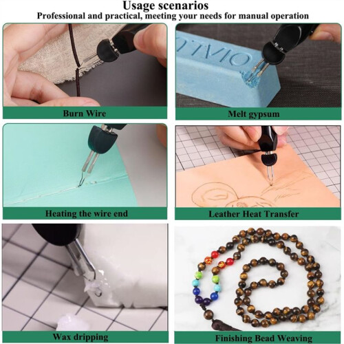 Thread Burner Kit with 1 Tip One-Touch Thread Zapper Tool for Finishing Bead Weaving, Sewing, Leather Work 2