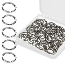 1/2" Small Split Key Rings Silve Double Loops Keyring Metal for Keychian Car Jewelry Making DIY Crafts 400PCS