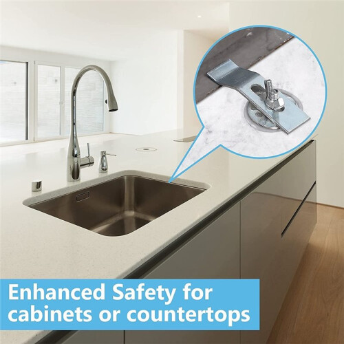 24 Pcs Undermount Sink Clips Kit, Heavy Duty Installation Support for Sinks