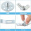 24 Pcs Undermount Sink Clips Kit, Heavy Duty Installation Support for Sinks 5