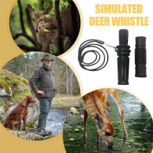 Deer Call Hunting Whistle, Realistic Deer Sounds, Outdoor Hunting Doe Fawn Call with Lanyard