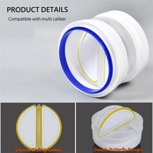 6'' 7'' Draft Blocker Backdraft Damper One Way Airflow Duct Draft Stopper Insert Backflow Preventer Deflector for Hose 1