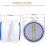 6'' 7'' Draft Blocker Backdraft Damper One Way Airflow Duct Draft Stopper Insert Backflow Preventer Deflector for Hose 6
