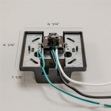 H Track 120V Floating Canopy Connector, Power From Junction Box 3-Wire H System Black Track Lighting Power Feed