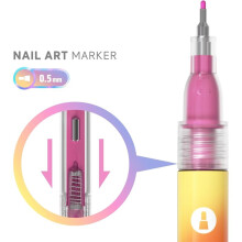 Nail Art Pens Set, 12 Colors 3D Nail Polish Pens,Nail Art Markers for Adult Drawing Doodling Journaling, Art Supplies
