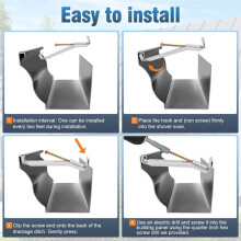 10Pcs 5 Inch Gutter Hangers with A Pre-Inserted Rust Screw,Quick Screw Gutter Clips Hidden Gutter Bracket Come