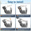 10Pcs 5 Inch Gutter Hangers with A Pre-Inserted Rust Screw,Quick Screw Gutter Clips Hidden Gutter Bracket Come 4