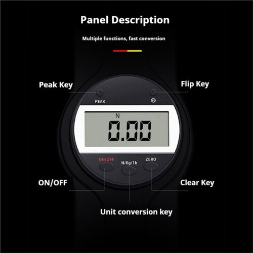 High Precision Digital Force Gauge 500N Push Pull Tester Dynamometer for Tension Compression Testing 2
