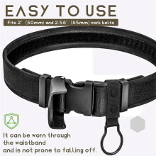4er-Pack Taschenlampenringe Aus Nylon mit Doppel-Druckknopfverschluss, Taschenlampenhalter für Dienstgürtel, Seitlicher Tragegriff, Metallringgurt