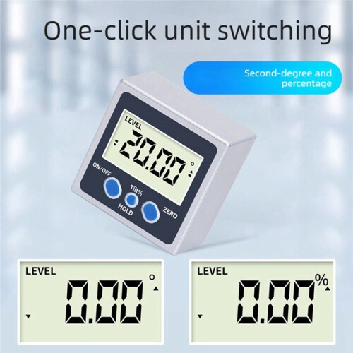 Digital Plastic Inclinometer,  High Precision Small Level Ruler with Strong Magnet, Slope Ruler 1