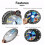 Conjunto de 3 Discos de Corte para Esmerilhadeira Angular, Disco de Corte de 4,5 Polegadas para Azulejo, Tubos de PVC de Aço, Mármore, Concreto e 6