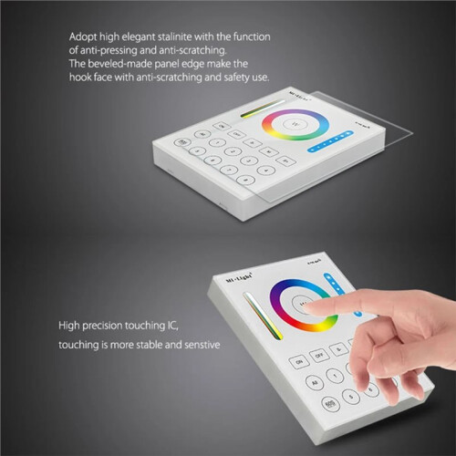 Miboxer B8 PER1 3.3V  8-Zone Touch Panel for LED Control with 2.4GHz Connectivity 2