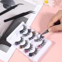 9-Piece Precision Tweezers Set, Stainless Steel, Curved Tips for Jewelry, Eyelash Extensions