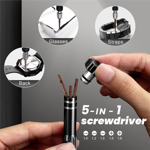 Comprehensive Watch Battery Replacement Kit with Multi-Tool Screwdriver and Case Opener 2