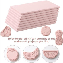 8 Pack 4"X6" Pale Linoleum Blocks for Printmaking, Rubber Stamp Carving Blocks Linoleum Carving Tools for Stamp Maker