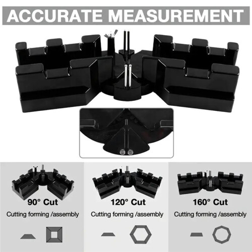 1pcs 2-in-1 Angle Measuring Tool, A Protractor and A Saw Cutting Angle Measuring Tool,Suitable for Home Decoration 1