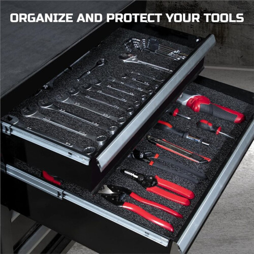 Tool Box Foam 16x12x1 Inch 4Pack, Foam Inserts for Cases, Polyethylene Storage Sheets for Toolbox Hard Case 2