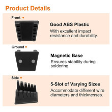 Wire Holder for Soldering Plastic Soldering Stand Helping Hands Soldering Station Clamp 5 Slots for Various Size Wire