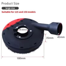 Angle Grinder Dust Shroud Universal Surface Grinding Dust Cover Grinder Attachments for Dust Collection Grinding Effic 125-150mm