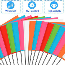 120Pack 6 Color Marking Flags, 15 X 4 X 5 Inch Flags for Lawn, Landscape Flgs, Irrigation Flags, Lawn Flags