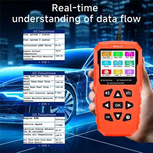 AERMOTOR V880 Car Diagnostic Scanner OBD2 Engine Check Automotive Code Reader Battery Multi-Languages OBD2 Diagnostic Tool