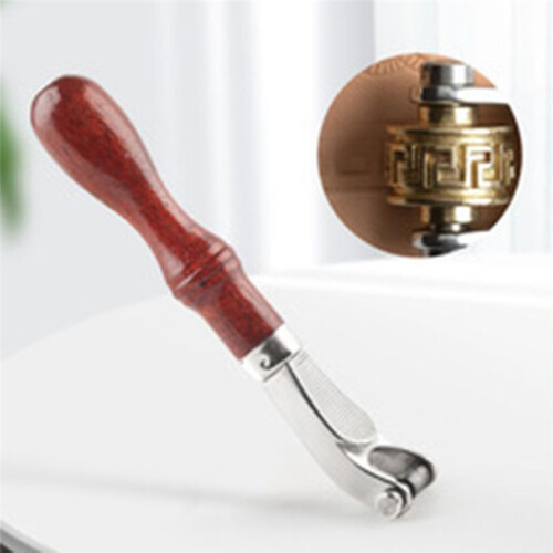 Large Leather Embossed Wheel Handle Leather Roller Wood Handle DIY Handmade Leather Embossed Tool Manual Tool 2