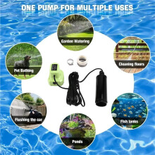 Water Transfer Pump for Li-Ion Battery Powered Deep Well Submersible Water Pump for Garden, Camping, Kiddie Pool