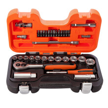 Bahco Square Ratchet Bit Driver & Socket Set (Pack of 34)
