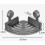 No-Drill Suction Cup Corner Shower Shelf, Rustproof Bathroom Storage Rack (Black, 3PCS) 4