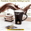 Ceramic fondue cup with fork and candle set 4