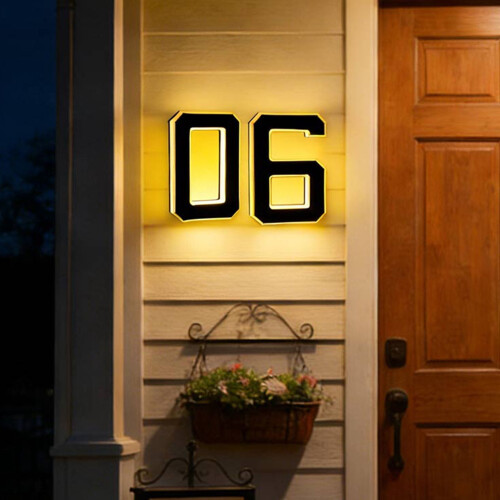 LED Address Numbers Backlit Waterproof 1 Piece 2
